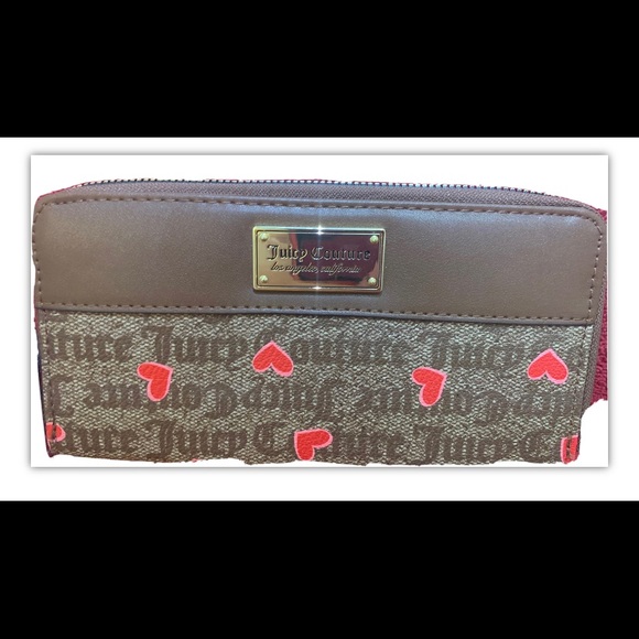NWT Juicy Couture Chestnut Petal Stat Word on the Street Handbag with Wristlet - Picture 4 of 7